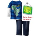 Cheap Deals Kids Headquarters Baby-Boys Newborn Stripes Twofer Top With Jeans Dino Review