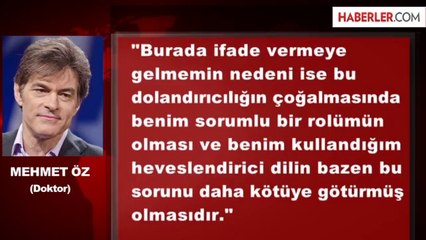 Doktor Öz İfadeden Sonra İlk Kez Konuştu