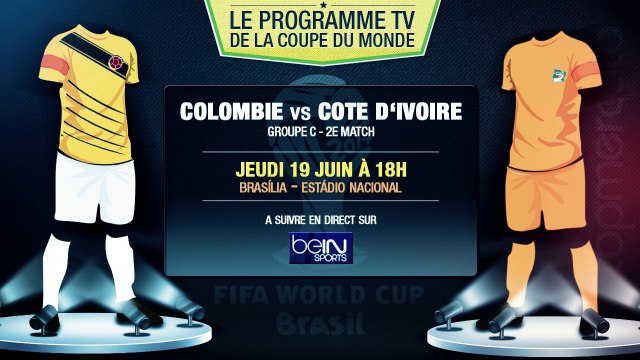 Colombie - Côte d'Ivoire, Uruguay - Angleterre... Le programme TV du jour !