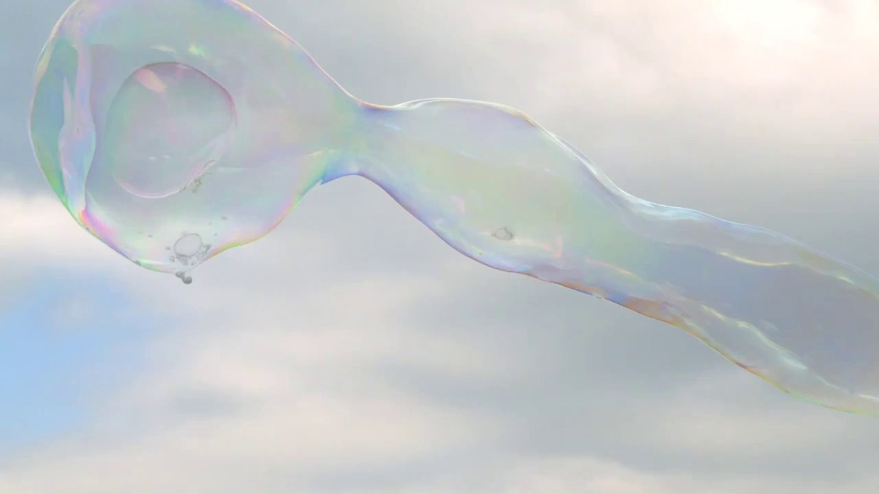 Giant Bubbles Popping in Super Slow Motion