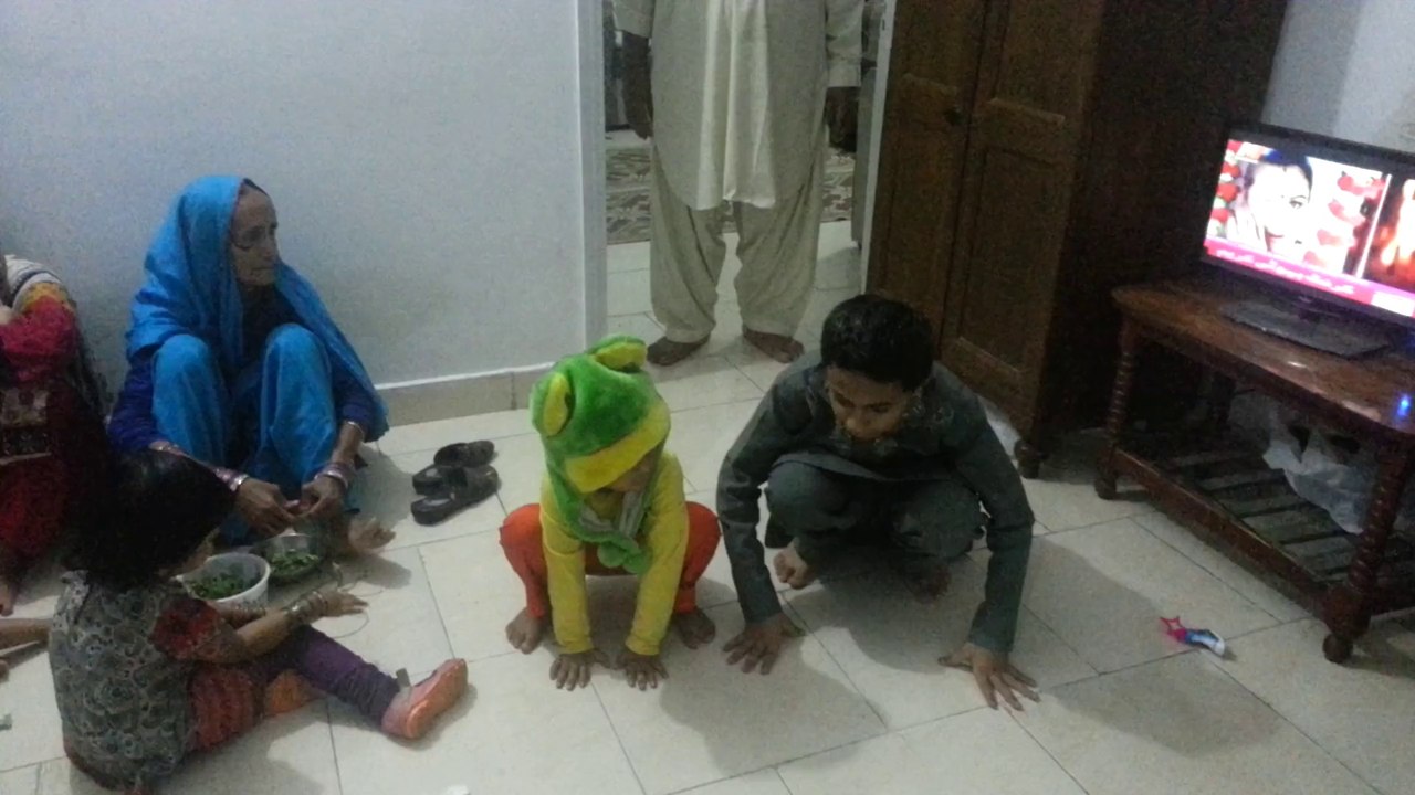 Muzzammil jumping with Dada :)