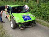 Sortie de route pendant le Rallye de Haute Senne! CRASH de malade...