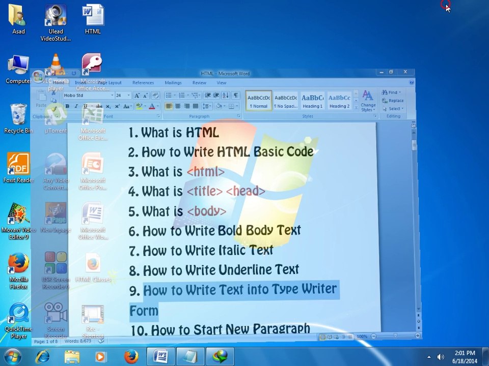 HTML In Urdu/Hindi Class 9