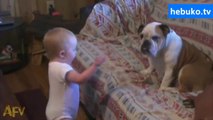 tüm dertlerini köpeğe anlatmaya çalışan bebek -  çok tatlı :)