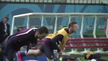 England training at Arena Corinthians before Uruguay clash