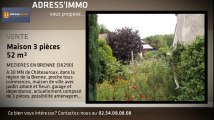 A vendre - MAISON - MEZIERES EN BRENNE (36290) - 3 pièces - 52m²