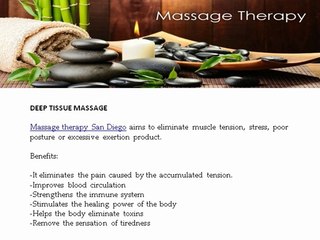 Achieve Perfect Health From Massage Therapy San Diego
