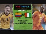Colombia vs Ivory Coast Fifa World Cup 2014 live in hd free
