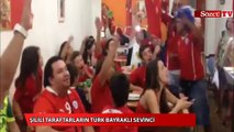 Şilili taraftarların Türk bayraklı sevinci