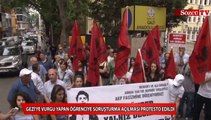Gezi'ye vurgu yapan öğrenciye soruşturma açılması protesto edildi