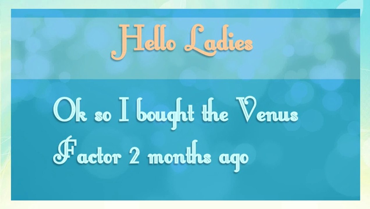 Venus Factor Review - Weight Loss Plan For Women That Does Not Suck? New Venus Factor Review Video