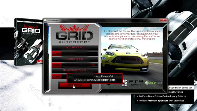 Comment avoir des Steam Keys Xbox360 Ps3 gratuit sur Grid Autosport