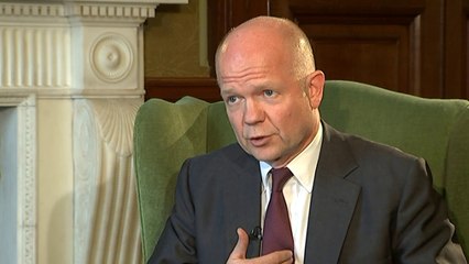 Hague: Not contemplating military intervention in Iraq