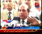 Lahore - Peoples Party leader Latif Khosa talking to media