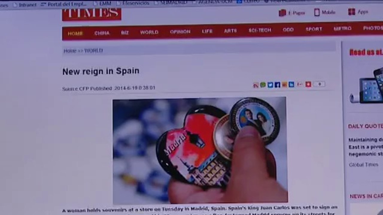 La proclamación de Felipe VI, seguida en directo por medios internacionales