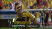 كارلوس كوينتيرو فيلالبا يسجل هدف كولومبيا الثاني في مرمى ساحل العاج