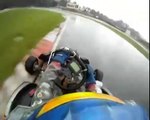 Fernando Alonso Driving A Kart In The Rain - Incredible!!