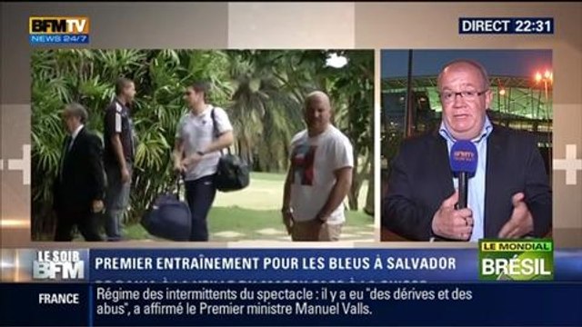 Le Soir BFM: Coupe du monde: les Bleus s'entraînent avant le match contre la Suisse - 19/06 1/3