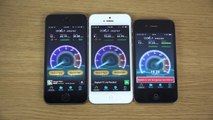 iPhone 5S iOS 8 Beta 2 vs. iPhone 5 iOS 8 Beta 2 vs. iPhone 4S iOS 8 Beta 2 - Internet Speed Test