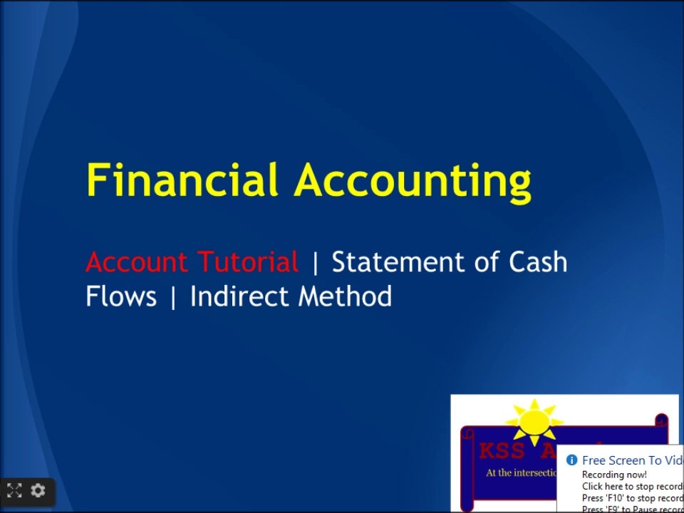 Financial Accounting Online Tutorial 17 | Statement of Cash Flows for Operating Activities | Indirect Method With Solved Example