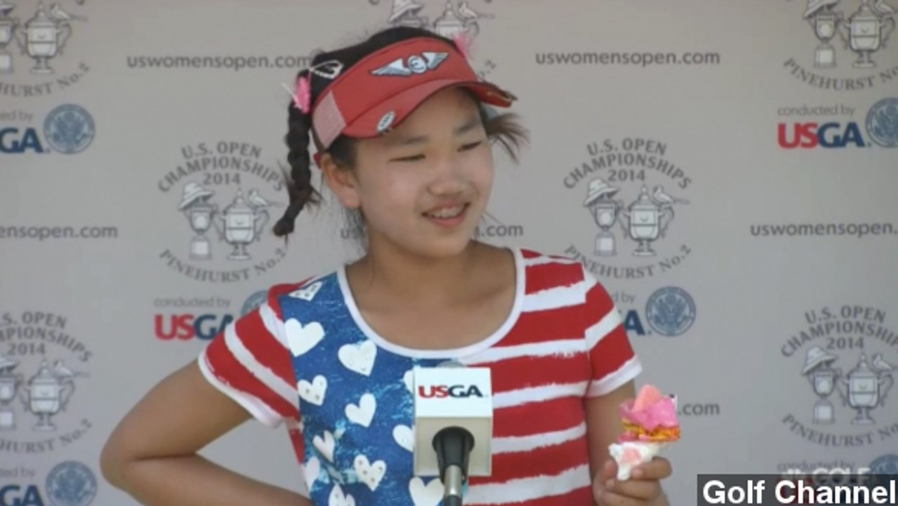 Lucy Li, 11, Eats Ice Cream During U.S. Open Interview