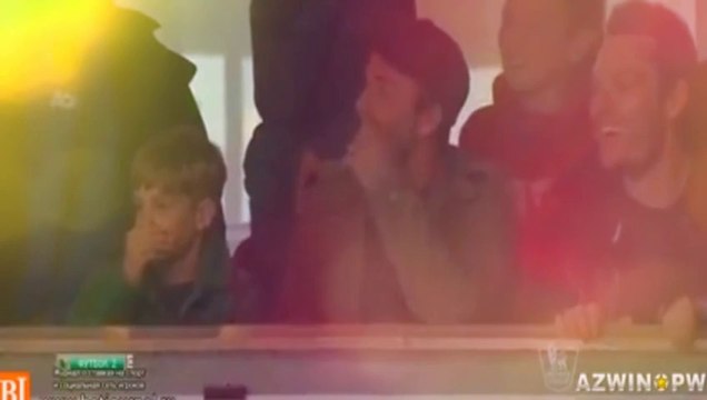 David Beckham Epic Reaction After Rooney Goal - West Ham vs Manchester United 0-2