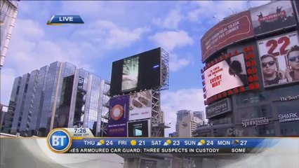 Breakfast Television - Samsung Billboard Dundas Square (June 19 2014)