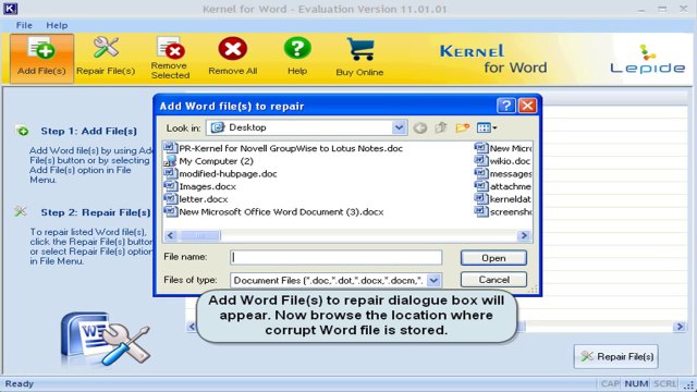 how to recover corrupted word files