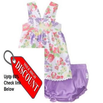 Cheap Deals Kids Headquarters Baby-Girls Newborn Flower Print Top with Diaper Review