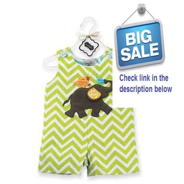 Cheap Deals Mud Pie Unisex-Baby Newborn Safari Elephant Shortall Pant Review