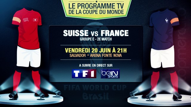 Suisse - France, Italie - Costa Rica... Le programme TV du jour !