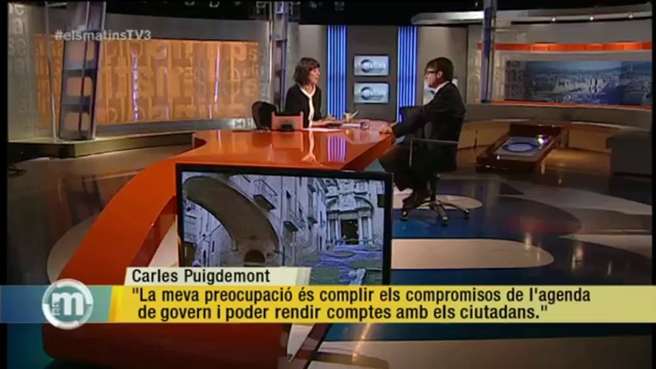 TV3 - Els Matins - Puigdemont: "A Girona ara no hi ha el consens de l'any 81 pel títol de princesa