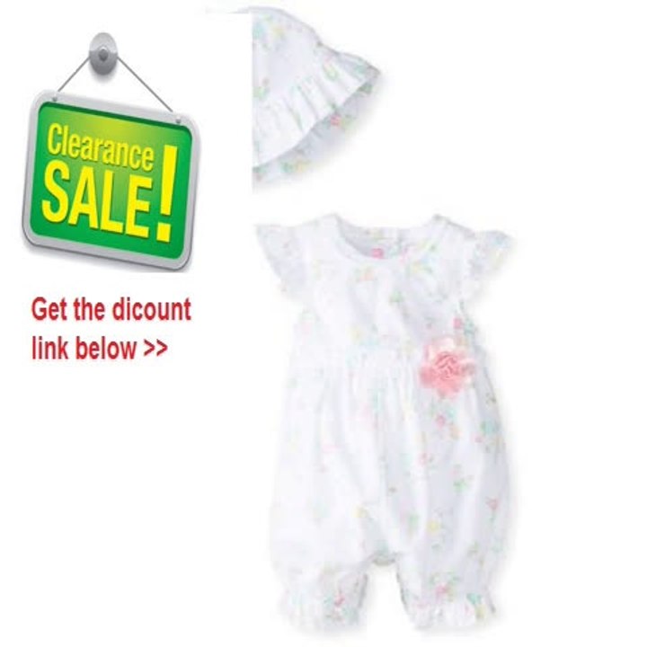 Cheap Deals Little Me Baby-Girls Newborn Garden Sunsuit and Hat Review