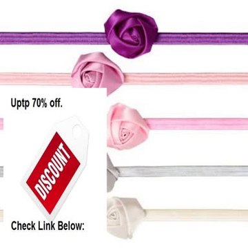 Cheap Deals 5 pack rose flower headbands for girls, babies, toddler & child Review