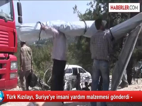 Türk Kızılayı, Suriye'ye insani yardım malzemesi gönderdi -