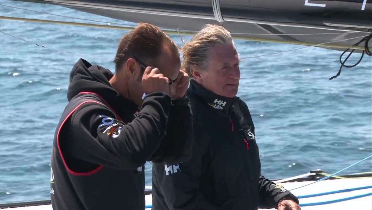 Sodebo Voile - Thomas Coville : Olivier de Kersauson à bord de Sodebo Ultim'