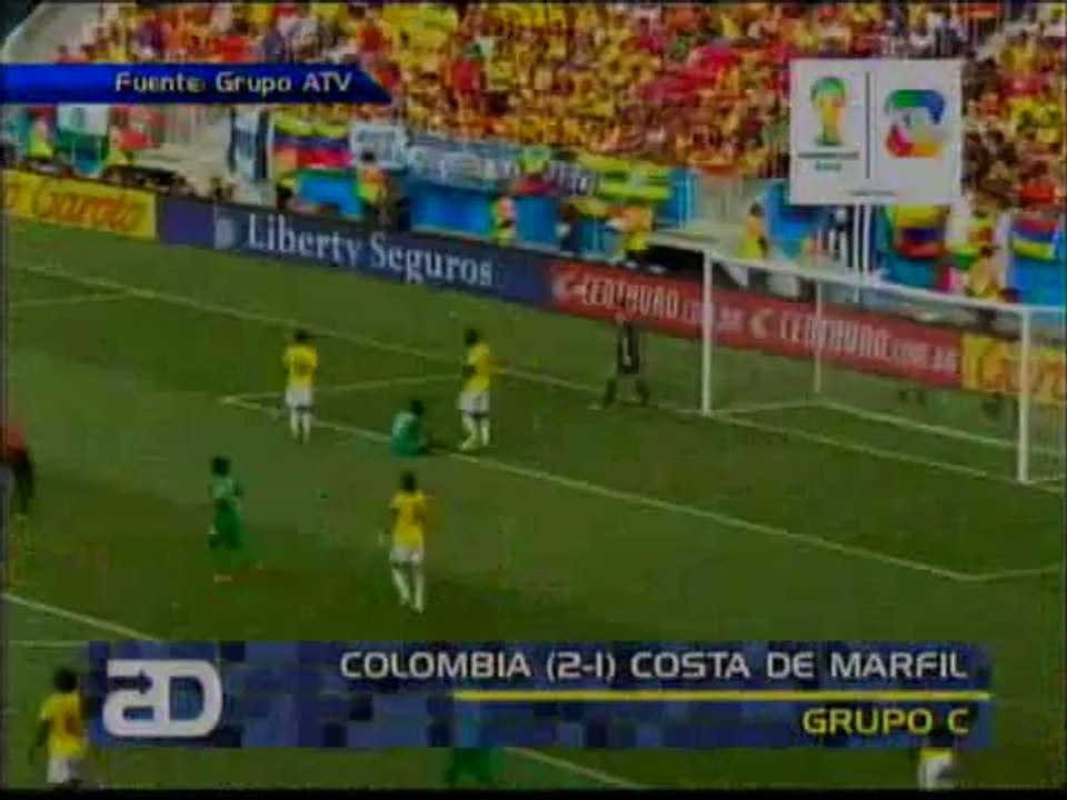 Resumen Grupo C - 2da Fecha - Colombia 2-1 Costa de Marfil