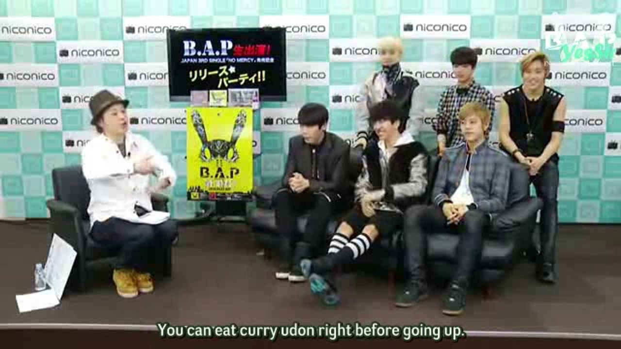 [ENG SUB] 140401 B.A.P on NicoNico Japan 3rd Single No Mercy Release Event Part 1