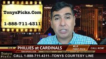 MLB Pick St Louis Cardinals vs. Philadelphia Phillies Odds Prediction Preview 6-20-2014