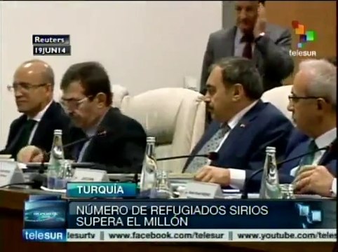Turquía asegura que cifra de refugiados sirios supera el millón