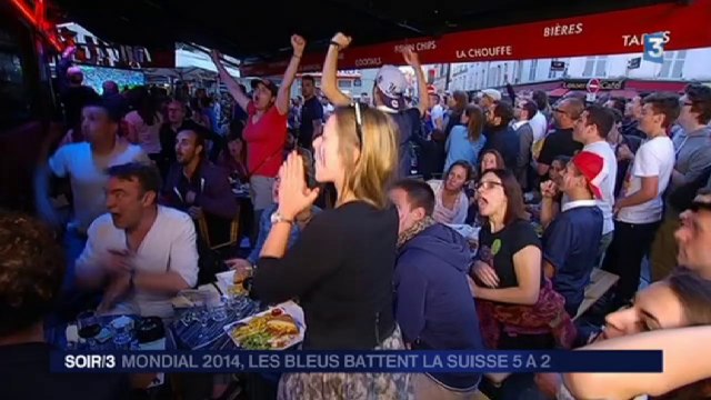 La joie des supporters des Bleus