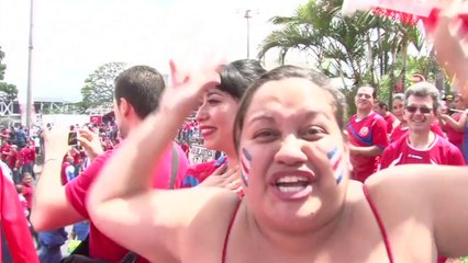 Torcida da Costa Rica vai ao delírio