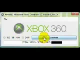New Working Xbox Live Microsoft Point Generator 2011
