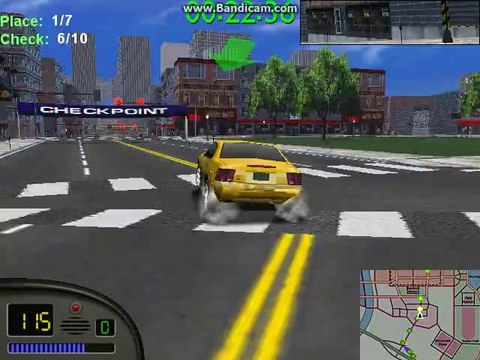 Midtown Madness 1 :- Amateur Mode :- Race :- Beginner's Luck!