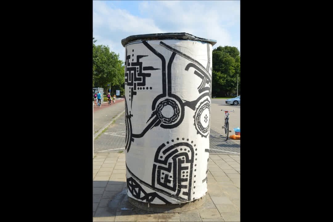 Pasting and painting.