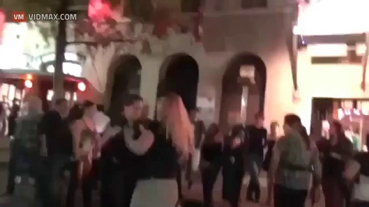 Drunk girls on the streets of Downtown Texas engage in an all out brawl