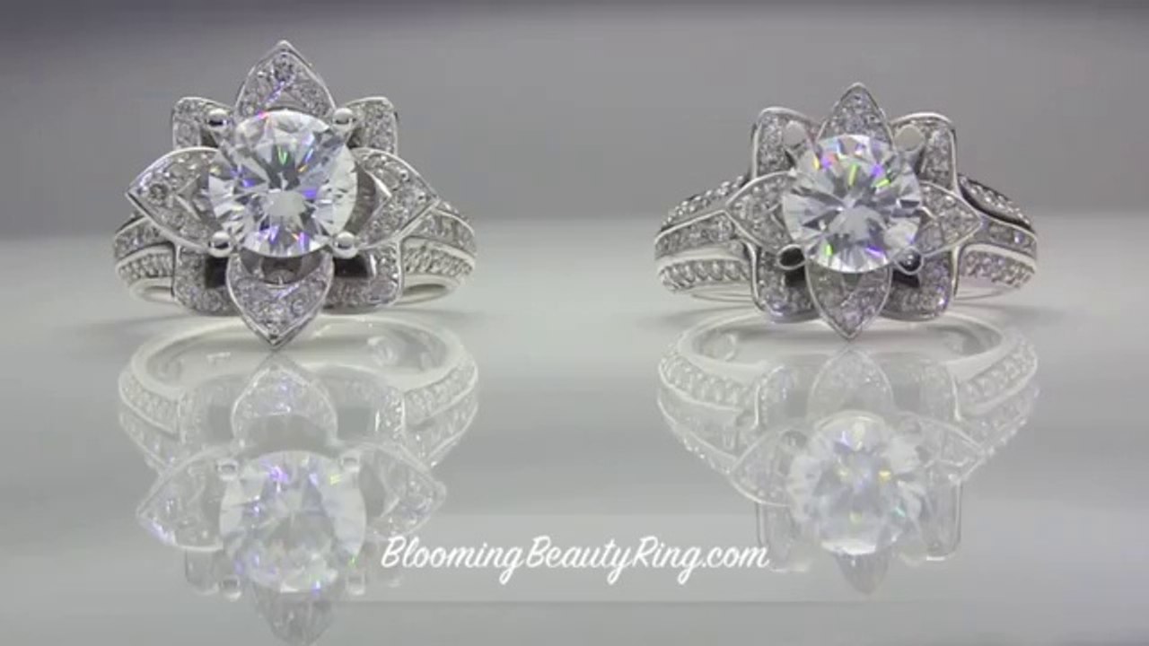 NEW 2014 Compare Blooming Beauty Flower Ring Sizes Video In High Definition
