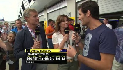 BBC F1 2014: Mark Webber Interview (2014 Austrian Grand Prix)