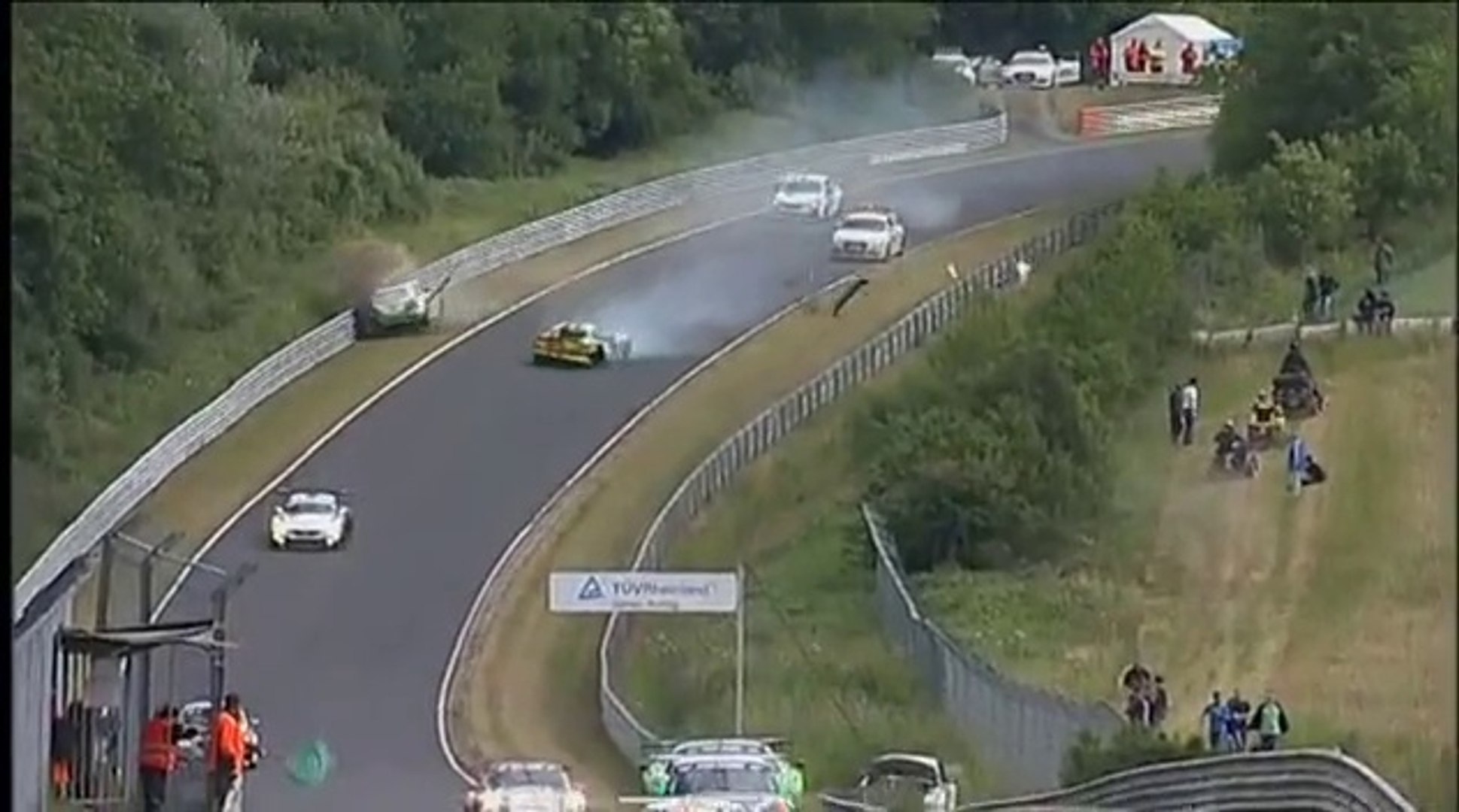 Huge Nurburgring Crash By Huge NASCAR Whelen Euro Series Crash Brands