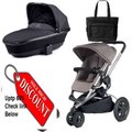 Clearance Quinny Buzz Xtra Travel System in Grey with Black Bassinet and Diaper Bag Review